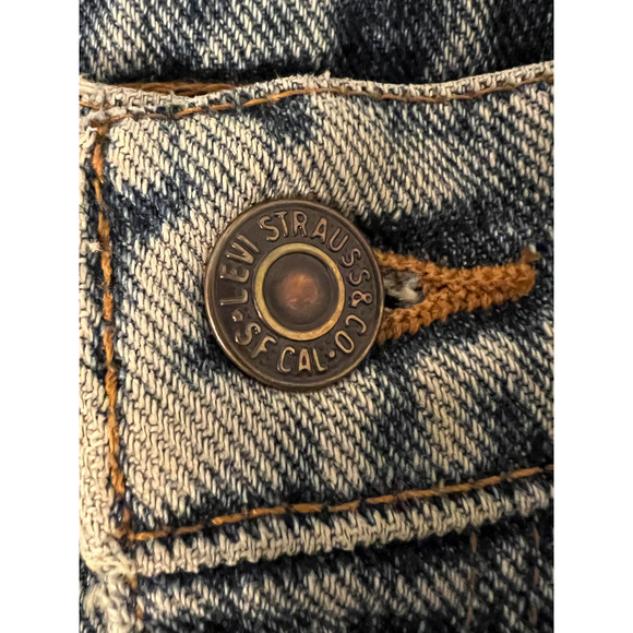 Levis 550 Jeans Mens 31" TAG 32x30 Blue Medium Wash Straight Vintage Made USA - Picture 6 of 15